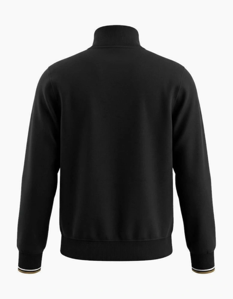 Fred Perry Half Zip Sweatshirt Black/Snow White/Bronze
