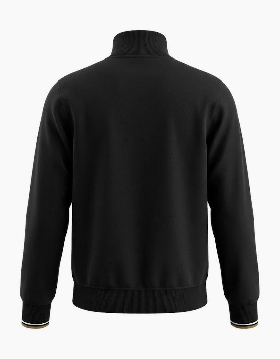 Fred Perry Half Zip Sweatshirt Black/Snow White/Bronze