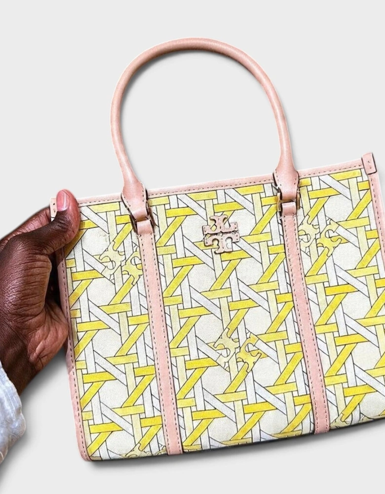Blake Basketweave Small Tote Yellow