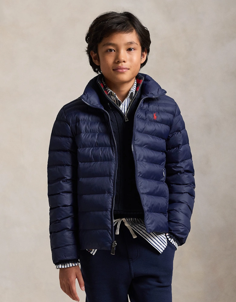 Ralph Lauren Boys Colden Packable Jacket in Navy