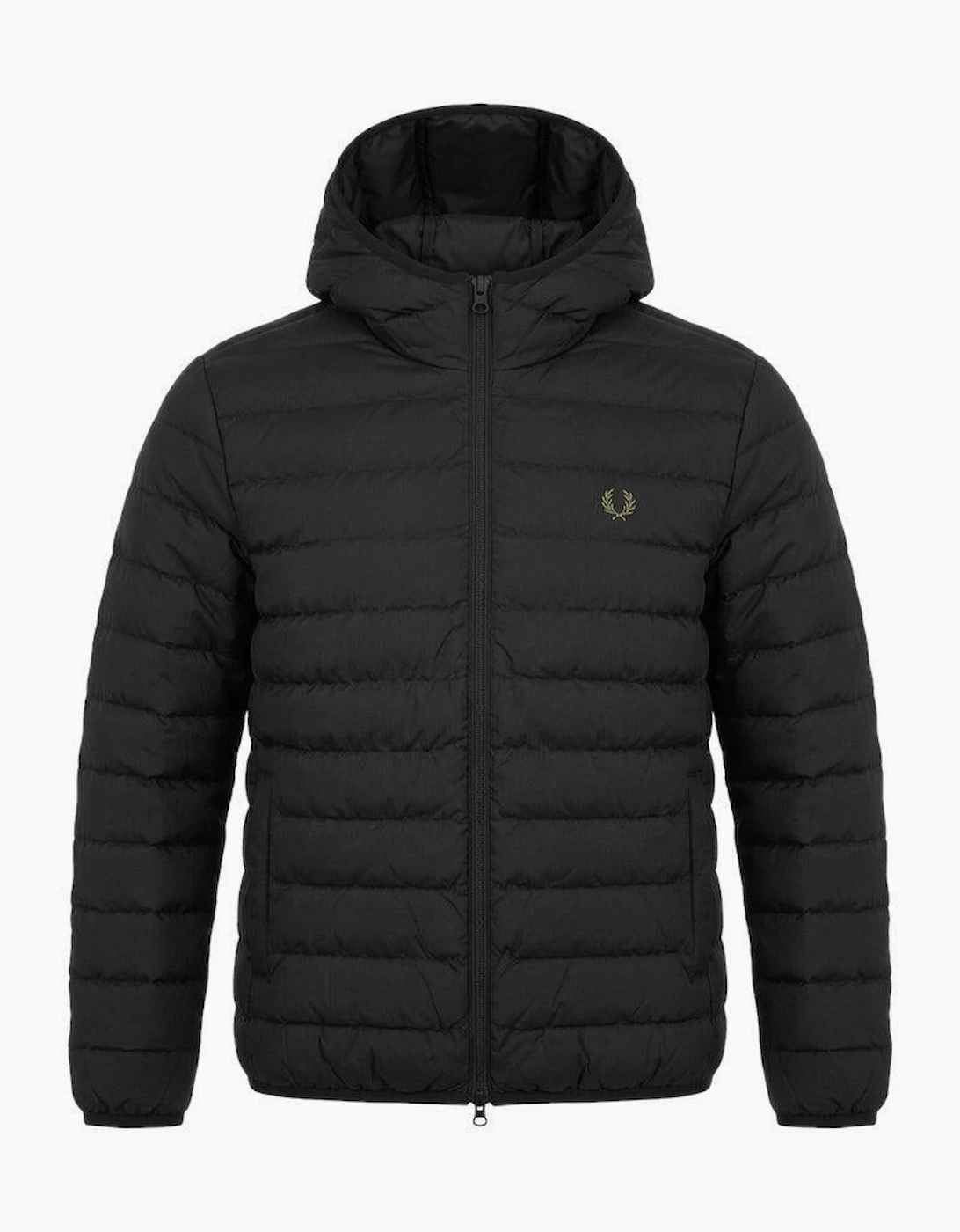 Fred Perry Hooded Insulated Jacket Black