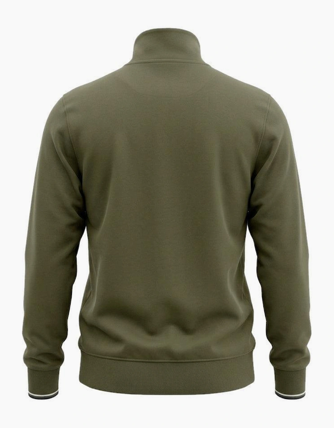 Fred Perry Half Zip Sweatshirt Laurel Wreath Green/Slate/Navy