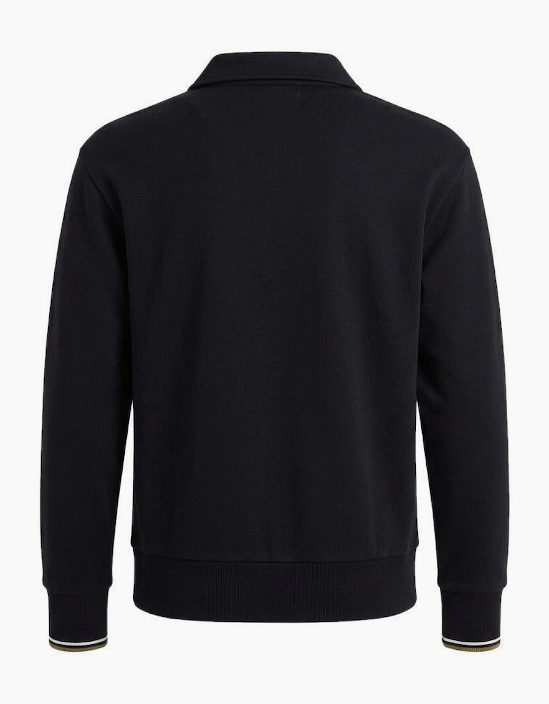 Fred Perry Half Zip Collared Sweatshirt Black