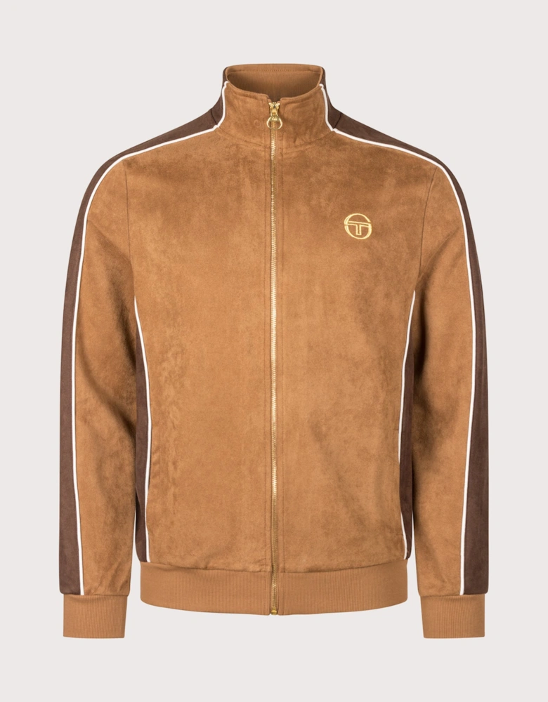 Regular Fit Contrasto Suede Track Top