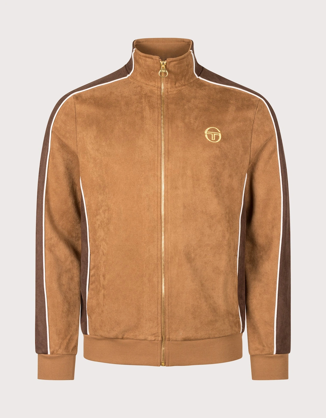 Regular Fit Contrasto Suede Track Top