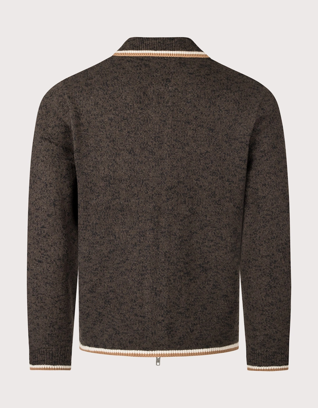 Lennox Fleck Long Sleeve Knitted Polo Shirt