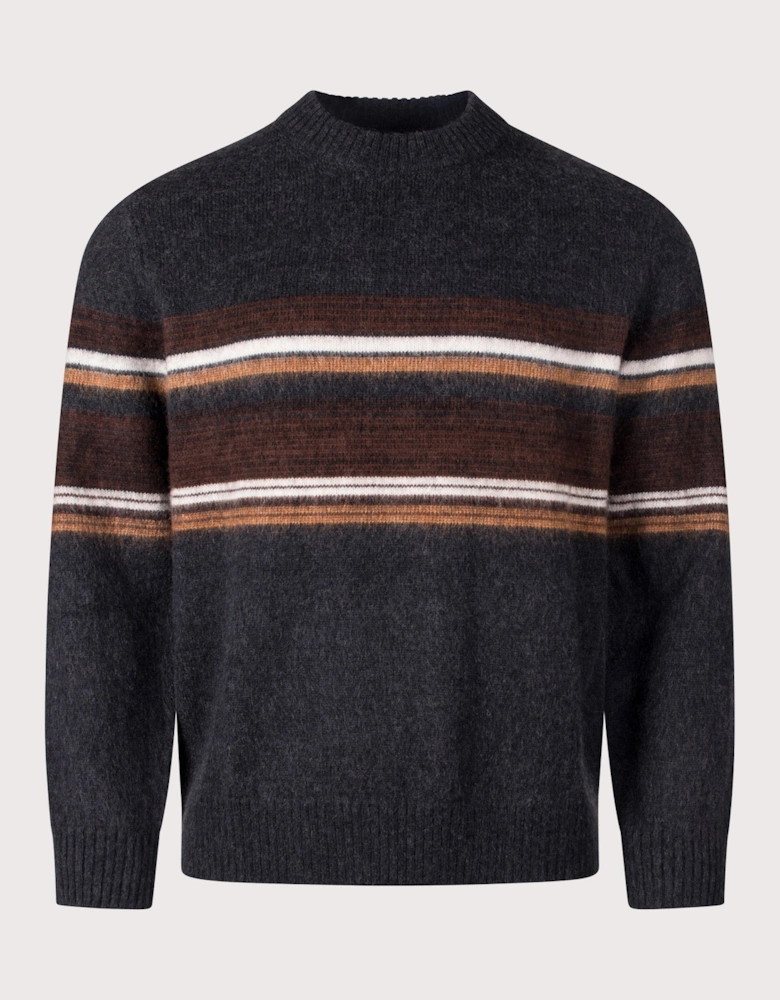 Relaxed Fit Wilde Bold Stripe Crewneck Jumper