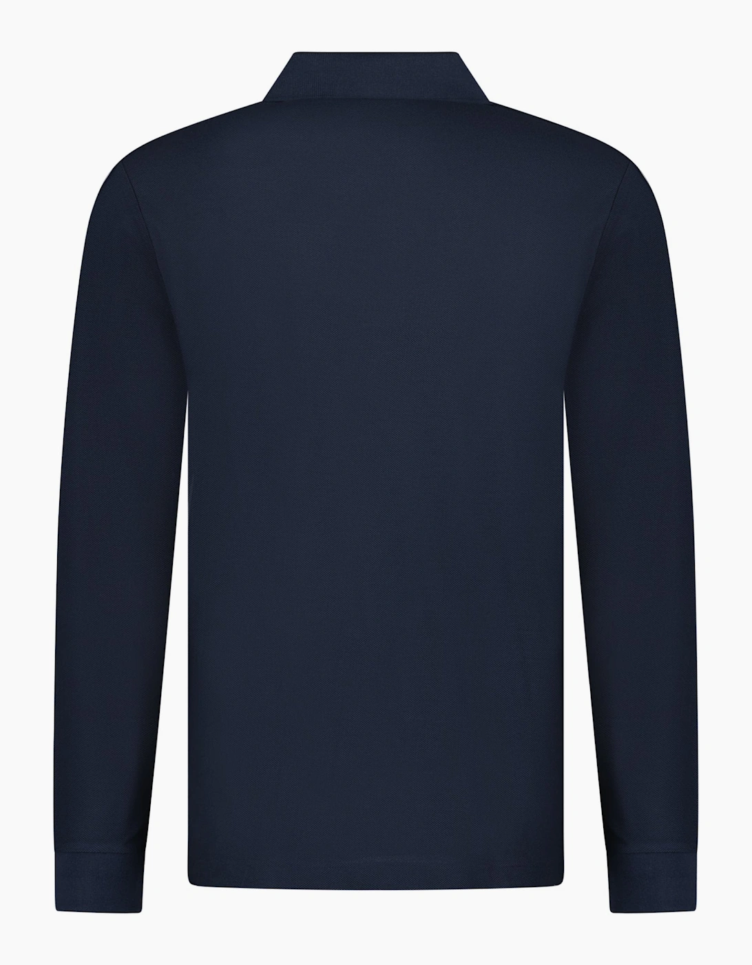 Burberry 'Hartford' Long Sleeved Check Placket Polo-Shirt Navy