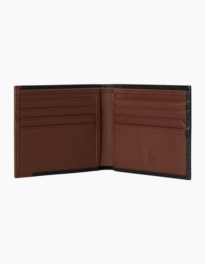 Ralph Lauren Mens Genuine Leather Wallet Two Tone Billfold Credit Card Holder