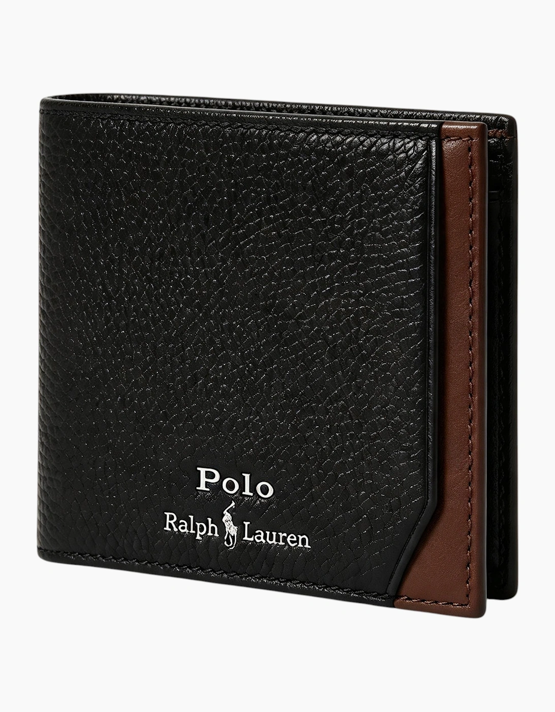 Ralph Lauren Mens Genuine Leather Wallet Two Tone Billfold Credit Card Holder