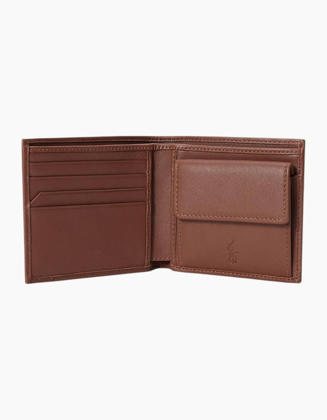 Ralph Lauren Mens Genuine Leather Wallet M Polo Billfold Credit Card Holder