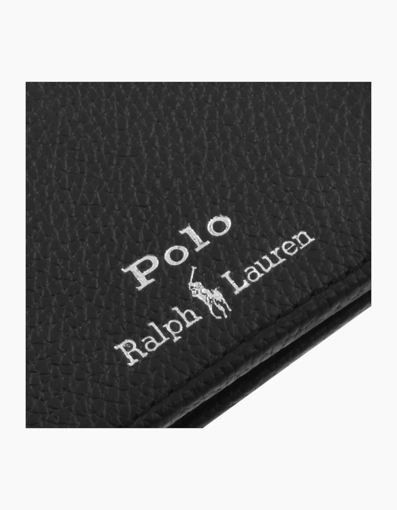 Ralph Lauren Mens Genuine Leather Wallet M Polo Billfold Credit Card Holder Black