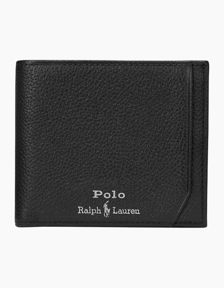 Ralph Lauren Mens Genuine Leather Wallet M Polo Billfold Credit Card Holder Black