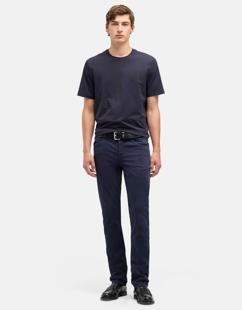 7 For All Mankind SLIMMY Mens Slim Fit Luxe Performance Plus Stretch Sateen Jeans - Navy