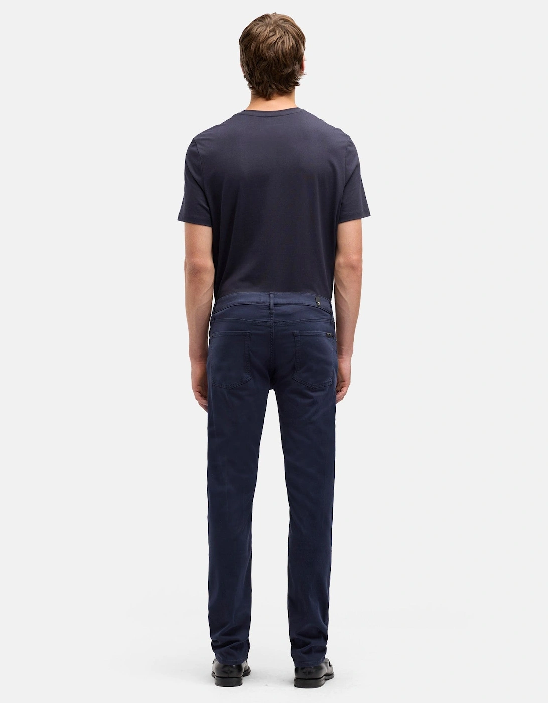 7 For All Mankind SLIMMY Mens Slim Fit Luxe Performance Plus Stretch Sateen Jeans - Navy