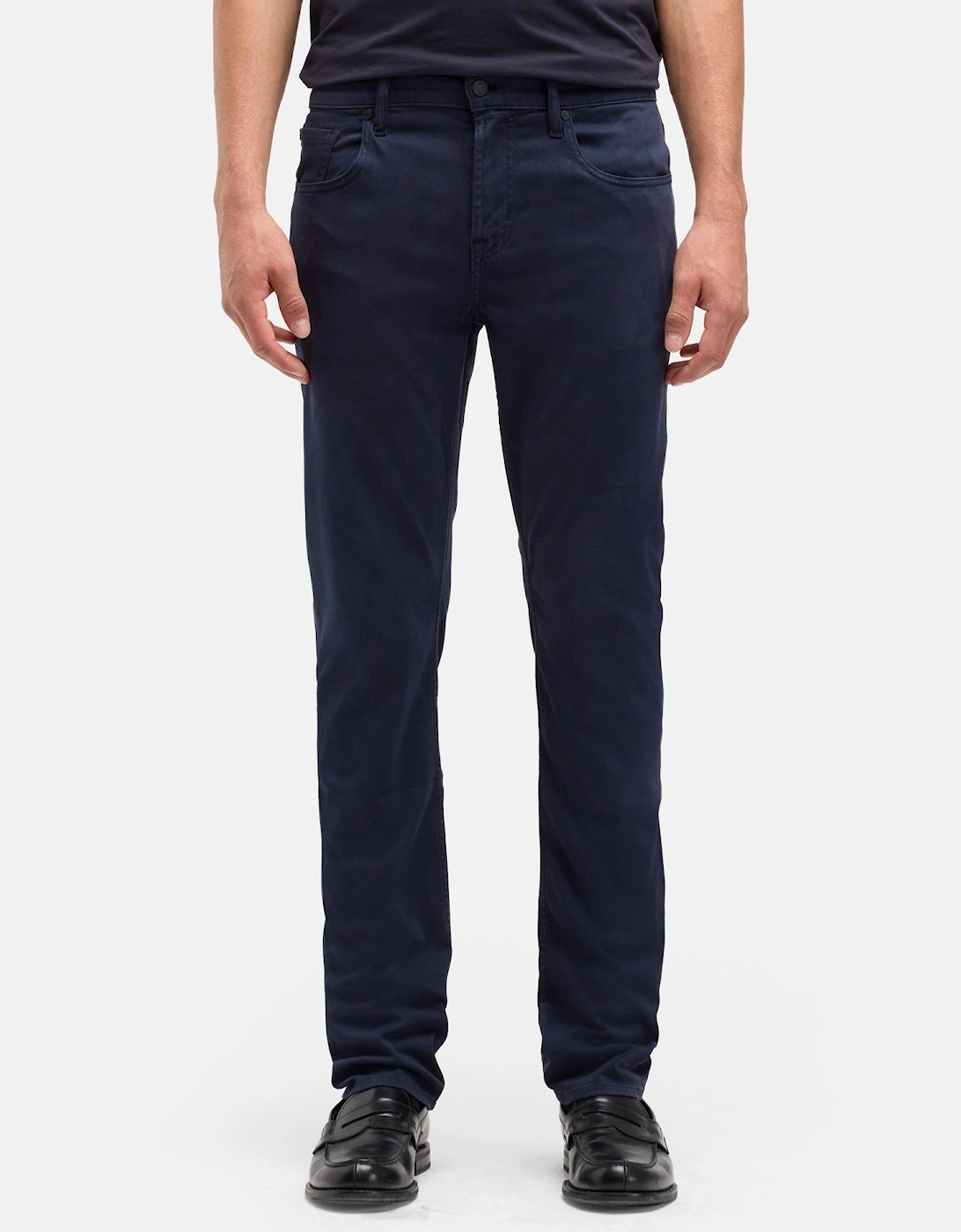 7 For All Mankind SLIMMY Mens Slim Fit Luxe Performance Plus Stretch Sateen Jeans - Navy