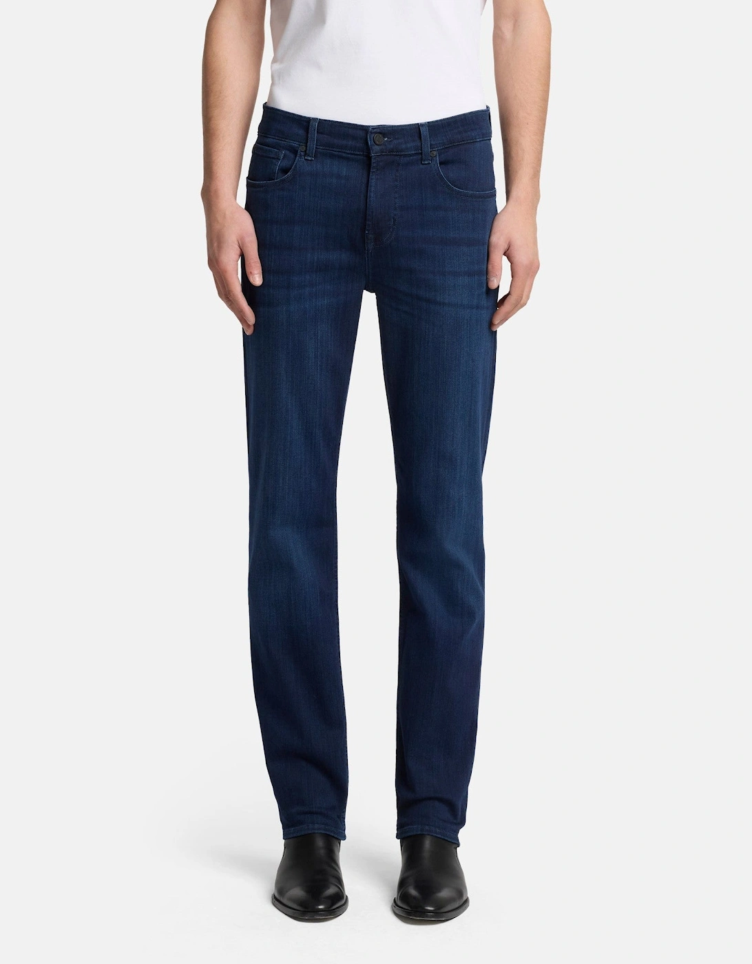 7 For All Mankind SLIMMY Mens Slim Fit Luxe Performance Denim Jeans - Deep Blue