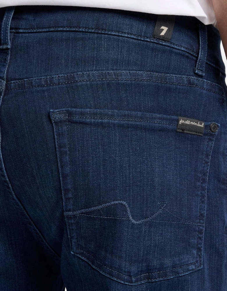 7 For All Mankind SLIMMY Mens Slim Fit Luxe Performance Denim Jeans - Deep Blue