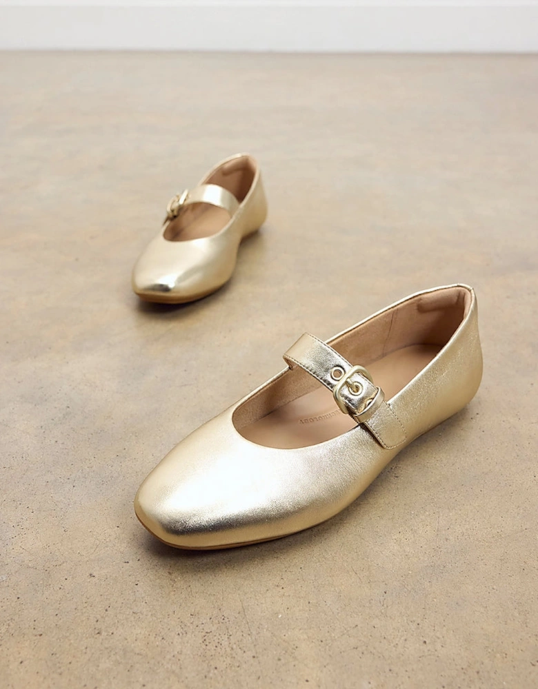 FitFlop Delicato Womens Leather Mary Jane Shoes - Platino 675