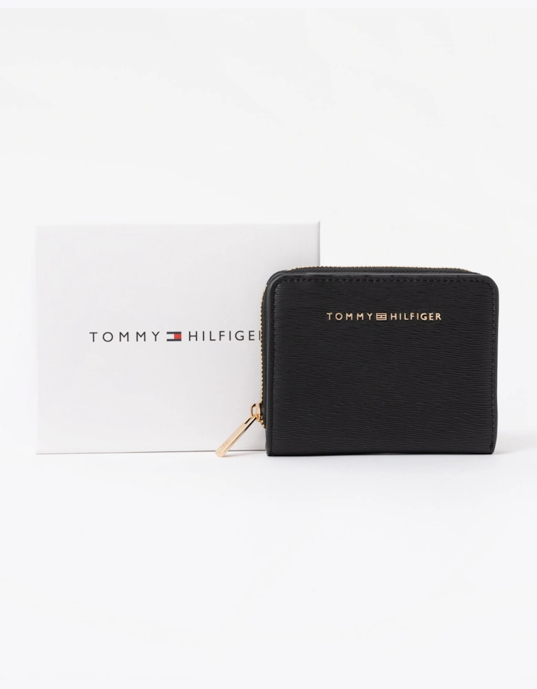 Tommy Hilfiger TH Modern Womens Medium Zip Wallet - Black