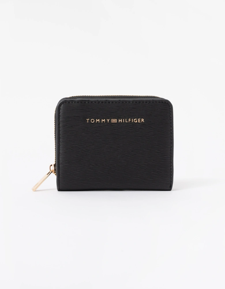 Tommy Hilfiger TH Modern Womens Medium Zip Wallet - Black
