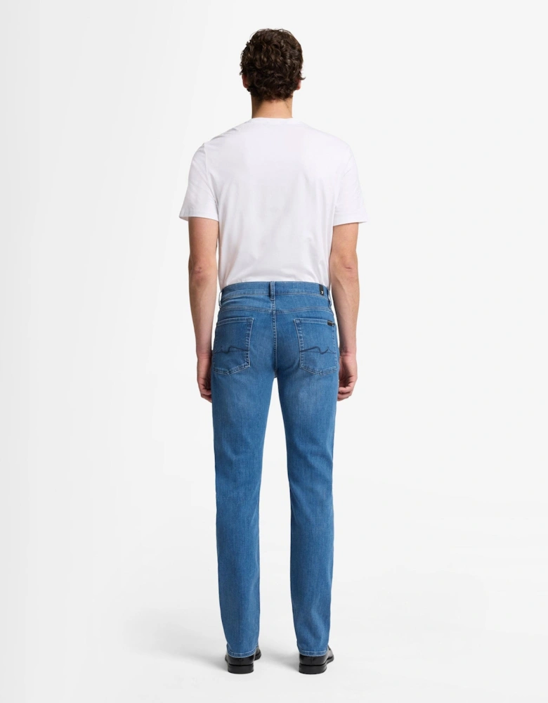 7 For All Mankind SLIMMY Mens Slim Fit Luxe Performance Eco Denim Jeans - Mid Blue