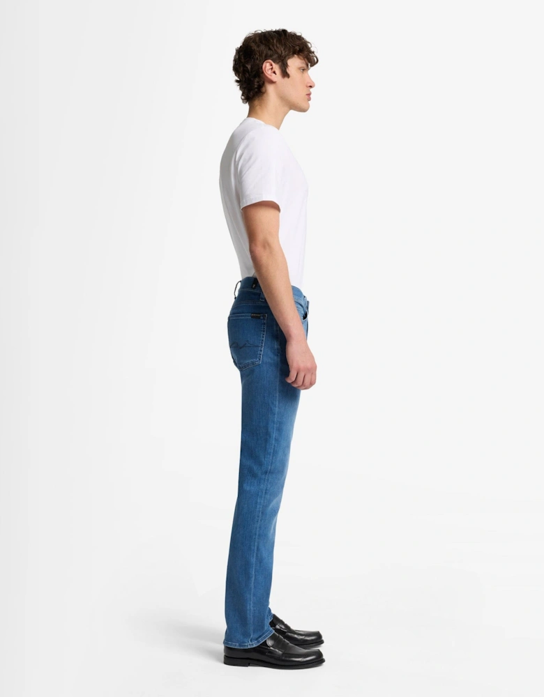 7 For All Mankind SLIMMY Mens Slim Fit Luxe Performance Eco Denim Jeans - Mid Blue