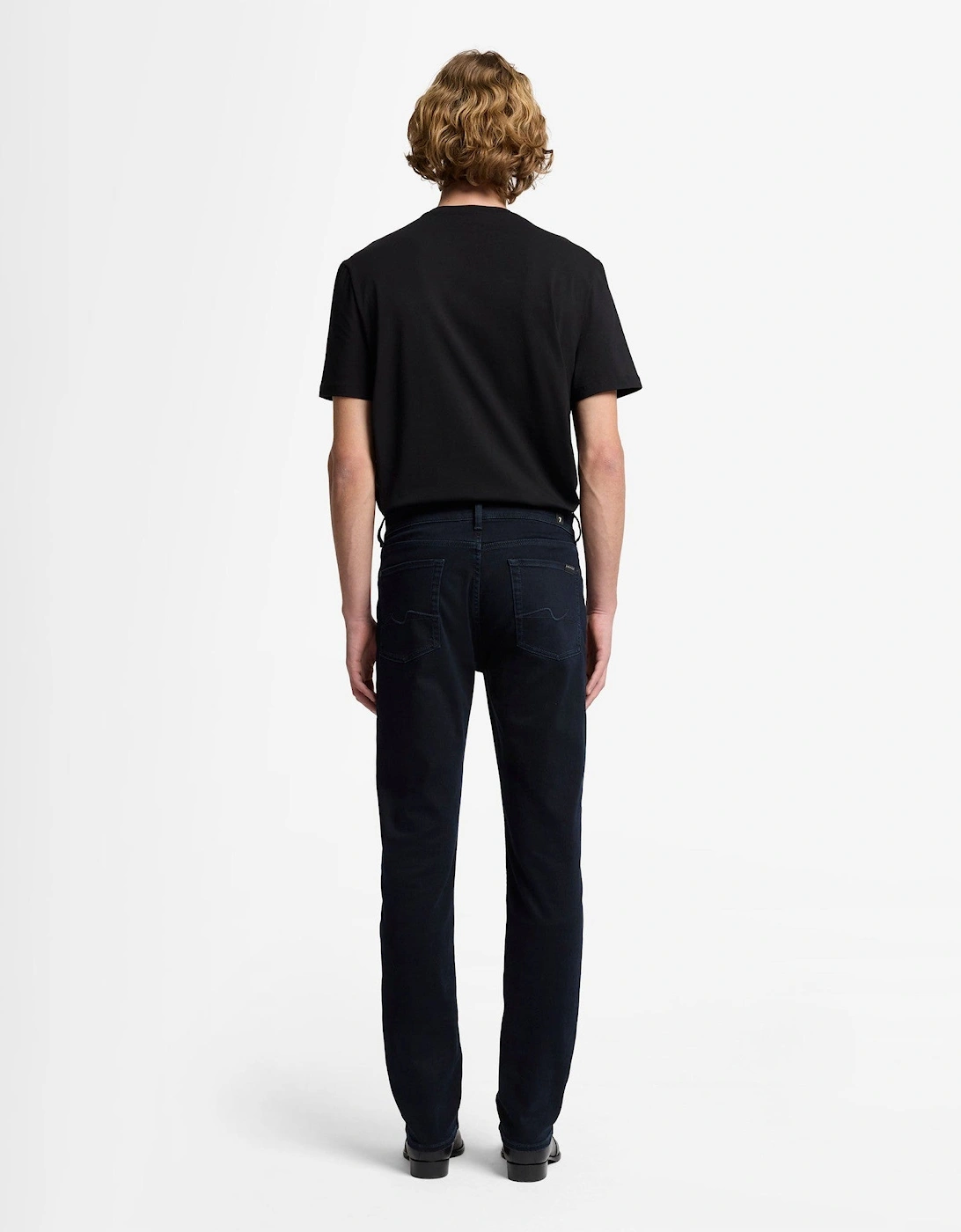 7 For All Mankind SLIMMY Mens Slim Fit Luxe Performance Eco Denim Jeans - Blue Black