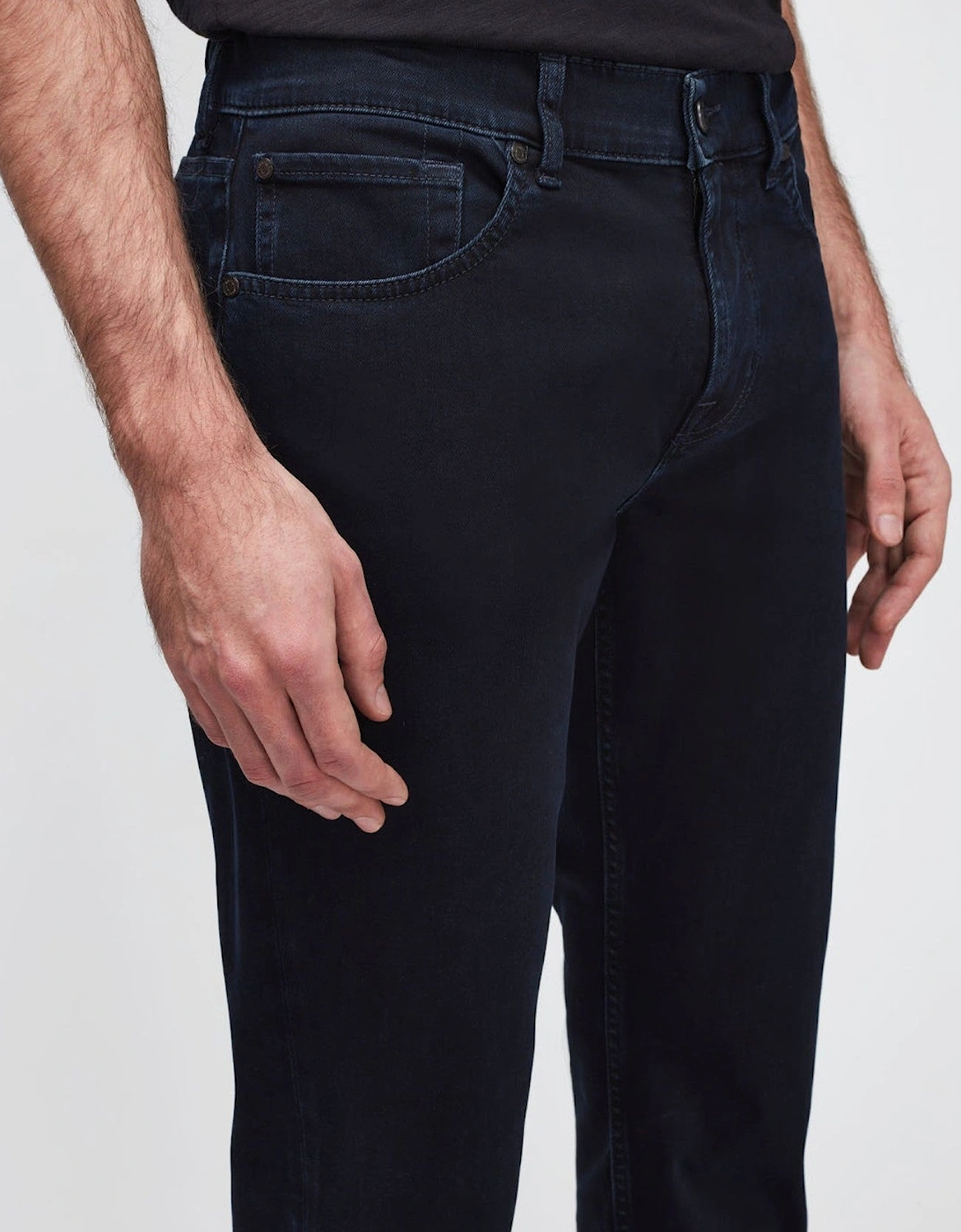 7 For All Mankind SLIMMY Mens Slim Fit Luxe Performance Eco Denim Jeans - Blue Black