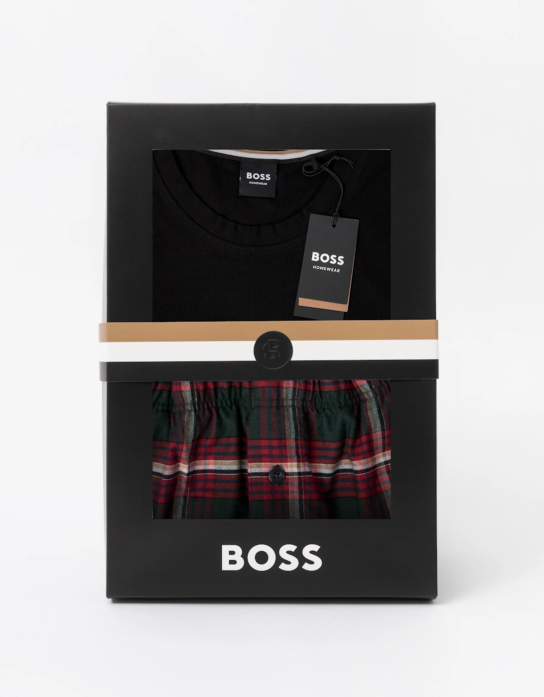 BOSS Orange Mens Holiday Long Pyjama Set  - Open Red 645
