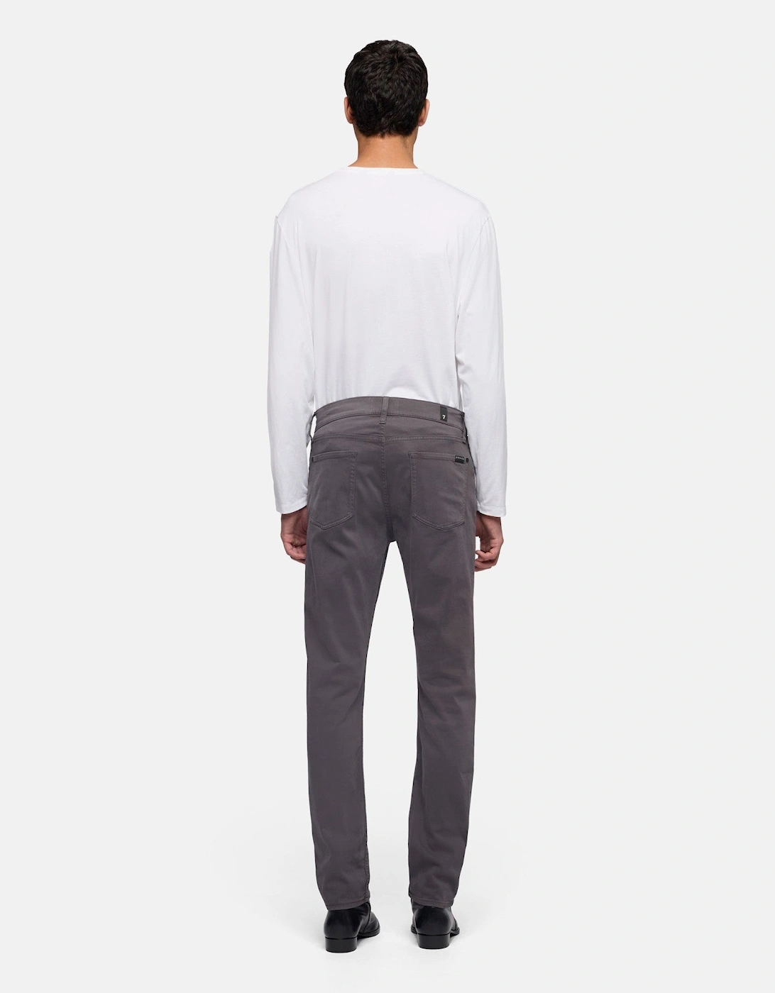 7 For All Mankind SLIMMY Mens Slim Fit Stretch Sateen Jeans - Gun Metal