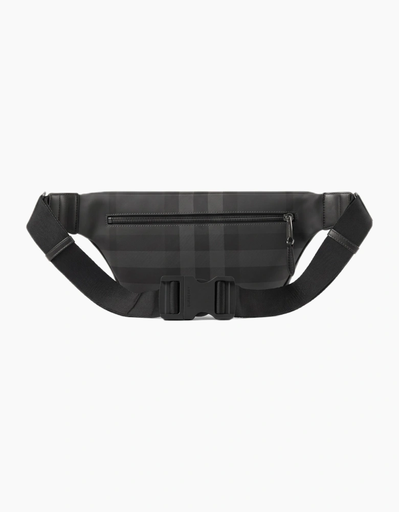 Burberry 'Cason' Check Belt Bag Charcoal