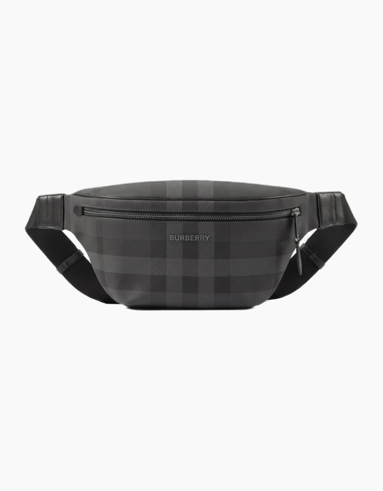 Burberry 'Cason' Check Belt Bag Charcoal