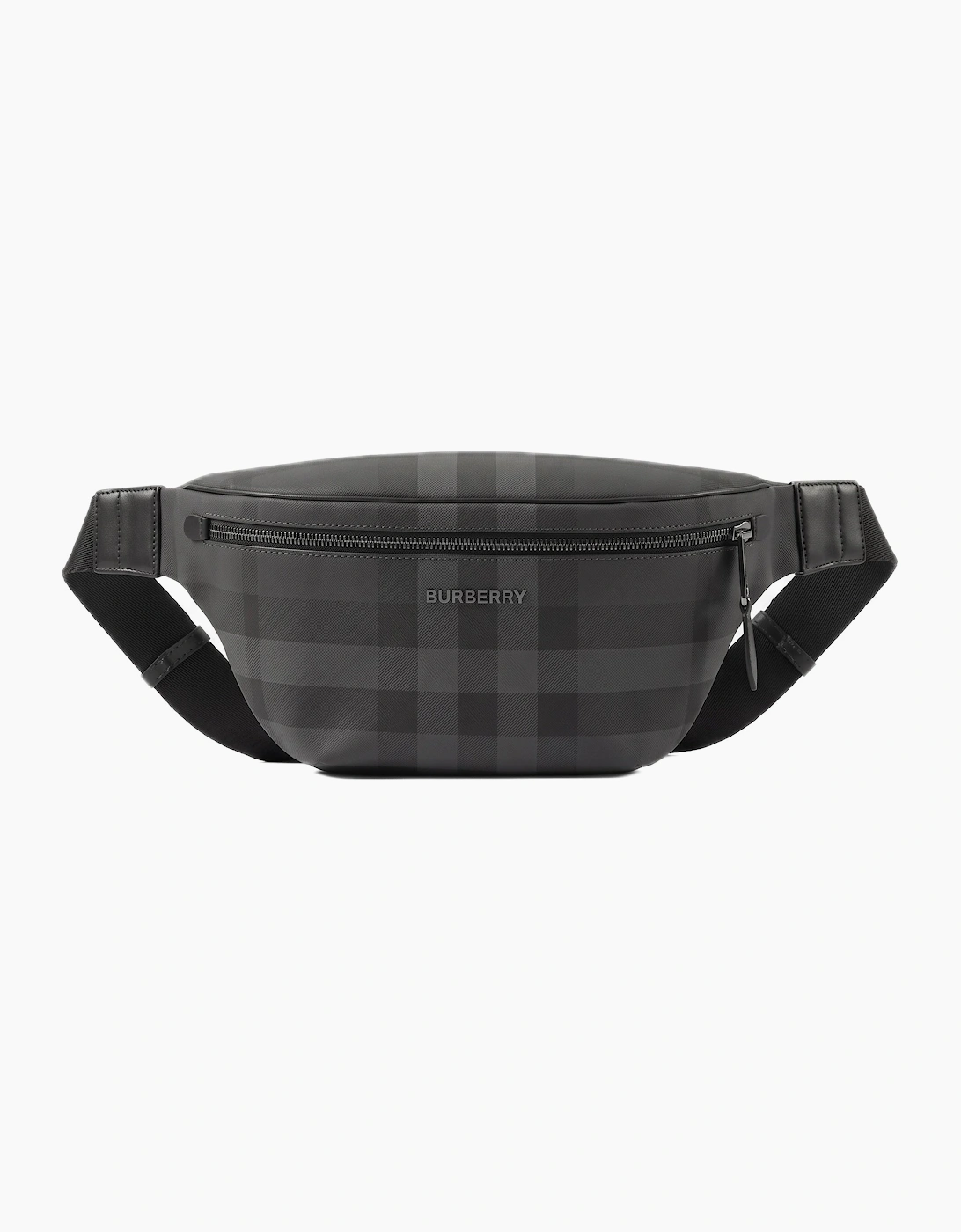 Burberry 'Cason' Check Belt Bag Charcoal