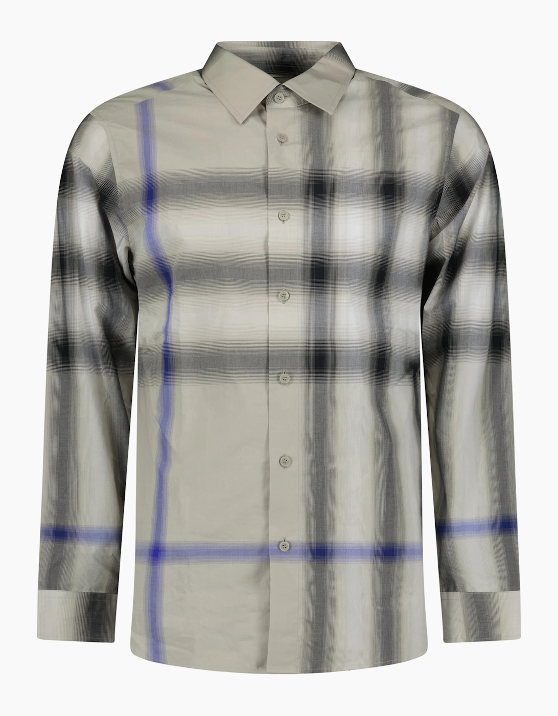Burberry Claverdon Maxi Check Cotton Shirt in Lichen