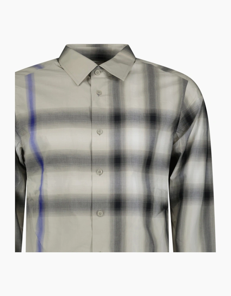 Burberry Claverdon Maxi Check Cotton Shirt in Lichen