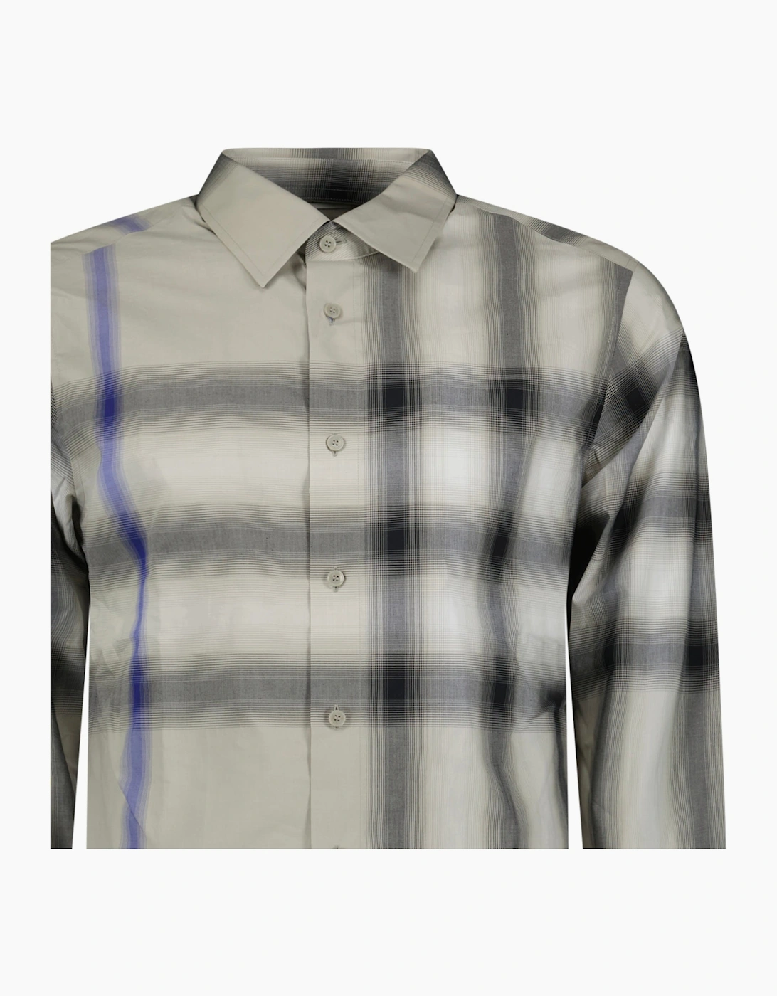 Burberry Claverdon Maxi Check Cotton Shirt in Lichen