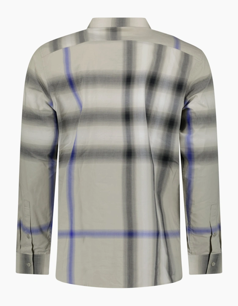 Burberry Claverdon Maxi Check Cotton Shirt in Lichen