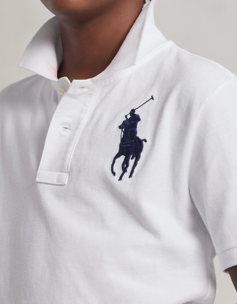 Ralph Lauren Boys Logo Polo Top in White