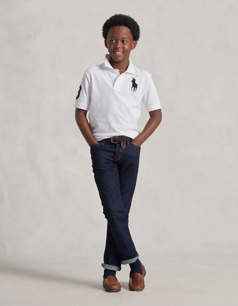 Ralph Lauren Boys Logo Polo Top in White