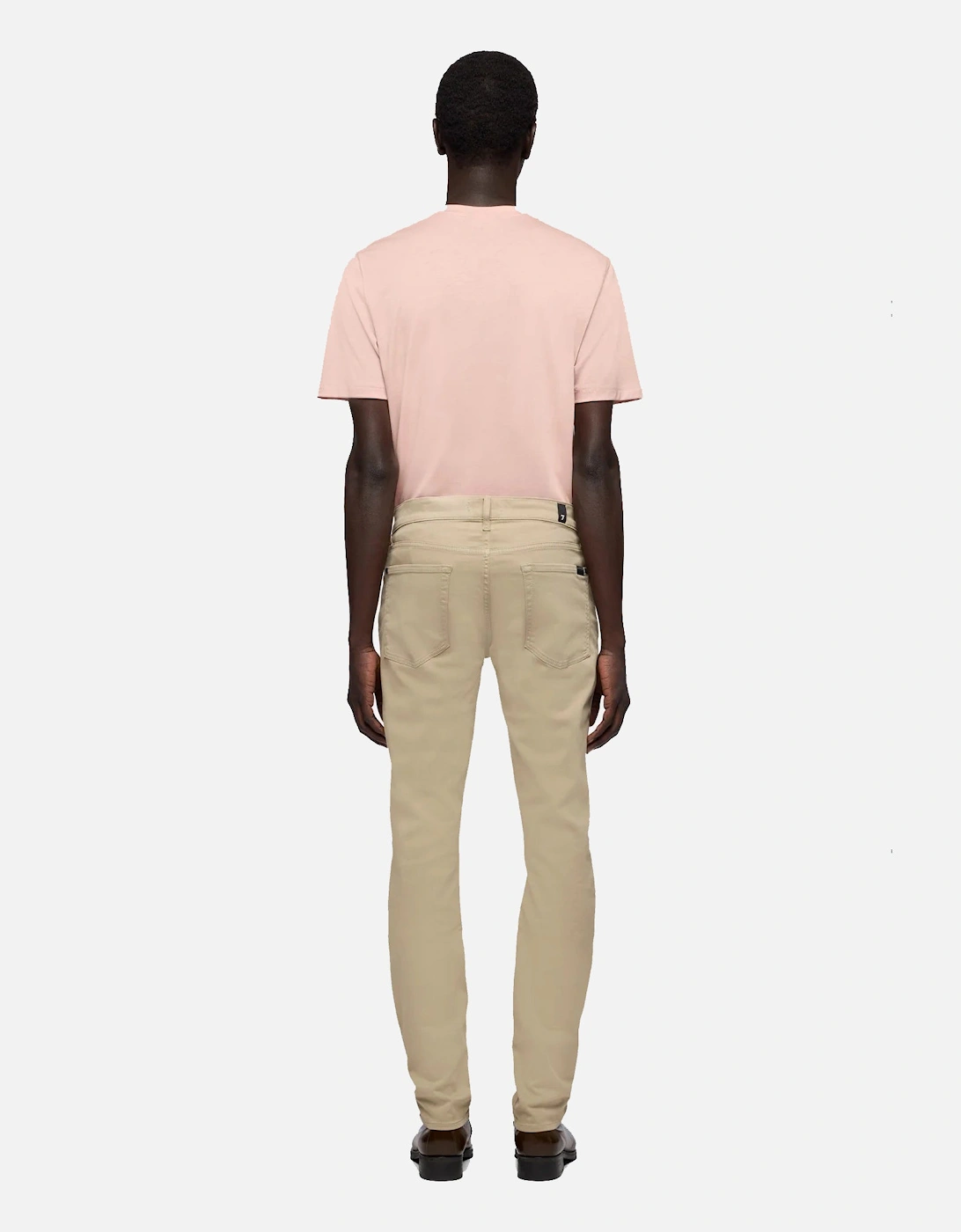 7 For All Mankind SLIMMY Mens Slim Fit Stretch Sateen Jeans - Shadow Beige
