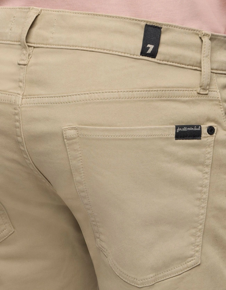 7 For All Mankind SLIMMY Mens Slim Fit Stretch Sateen Jeans - Shadow Beige