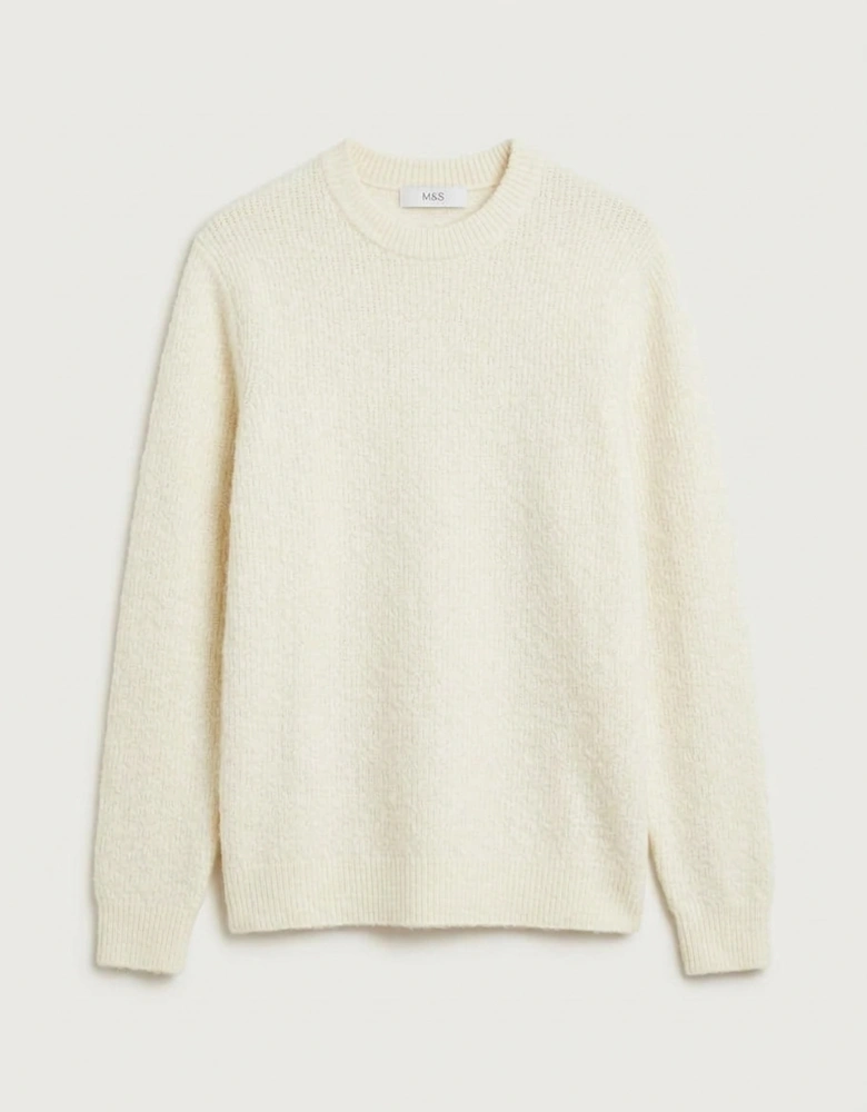 M&S Mens Supersoft Crew Neck Jumper with Wool Regular Fit Long Sleeve Sweatshirt