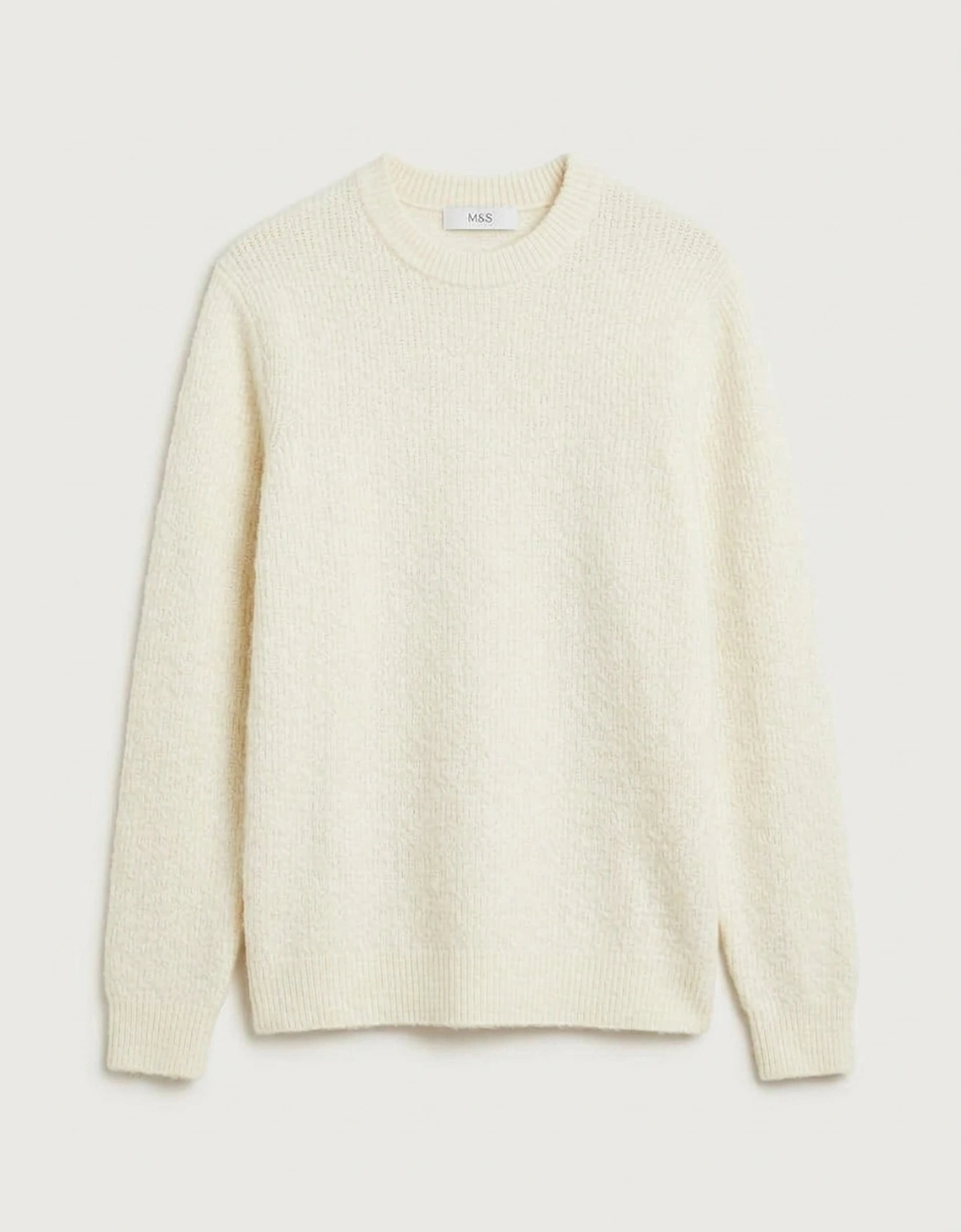 M&S Mens Supersoft Crew Neck Jumper with Wool Regular Fit Long Sleeve Sweatshirt