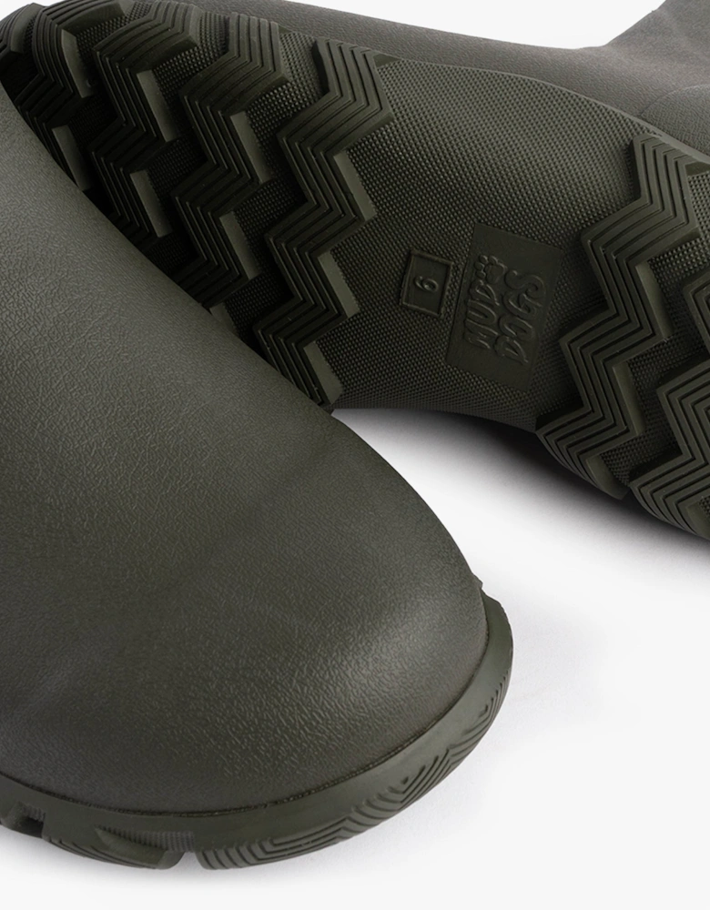 Mud Dogs RUTLAND SHORT Unisex Neoprene Wellies Olive