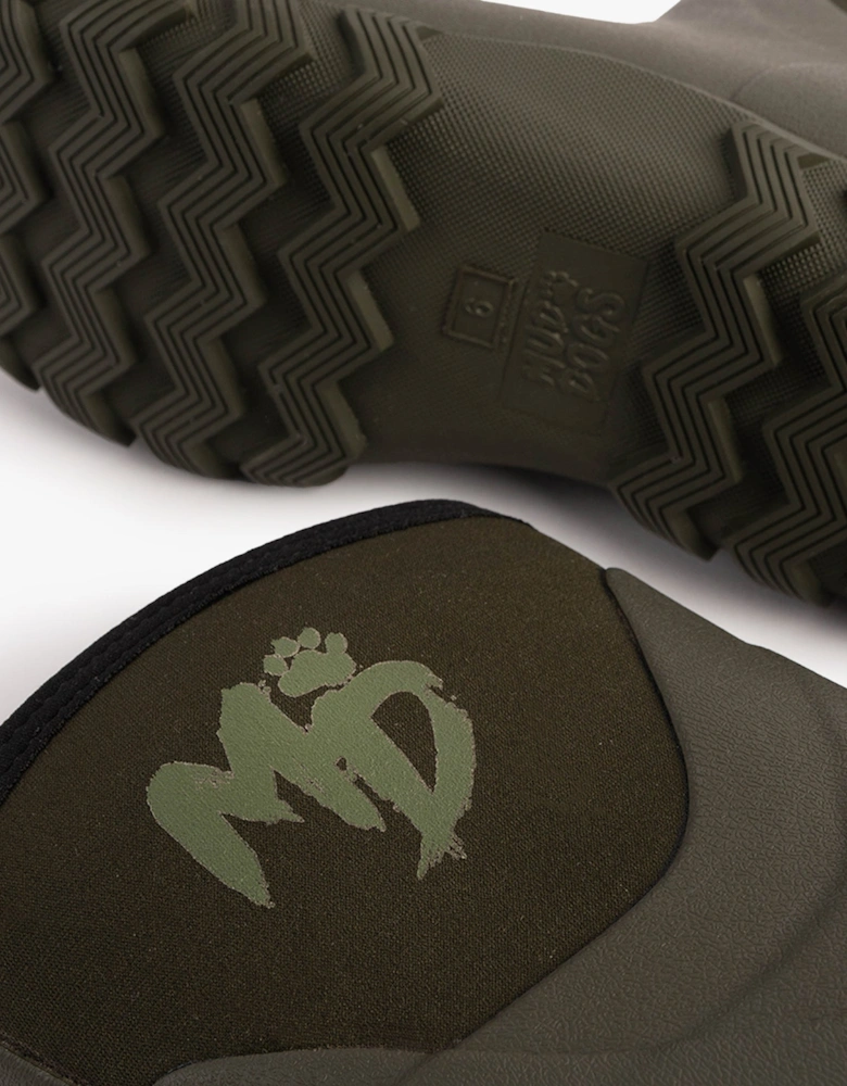 Mud Dogs RUTLAND SHORT Unisex Neoprene Wellies Olive