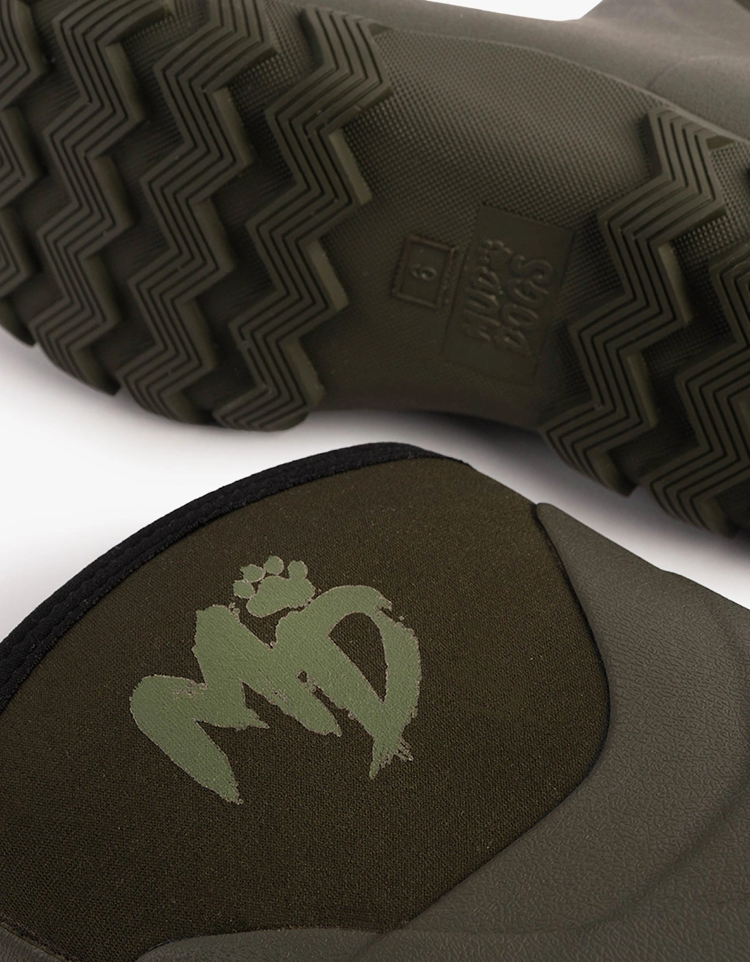 Mud Dogs RUTLAND SHORT Unisex Neoprene Wellies Olive