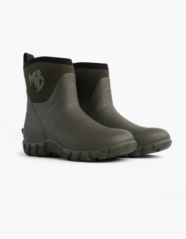 Mud Dogs RUTLAND SHORT Unisex Neoprene Wellies Olive