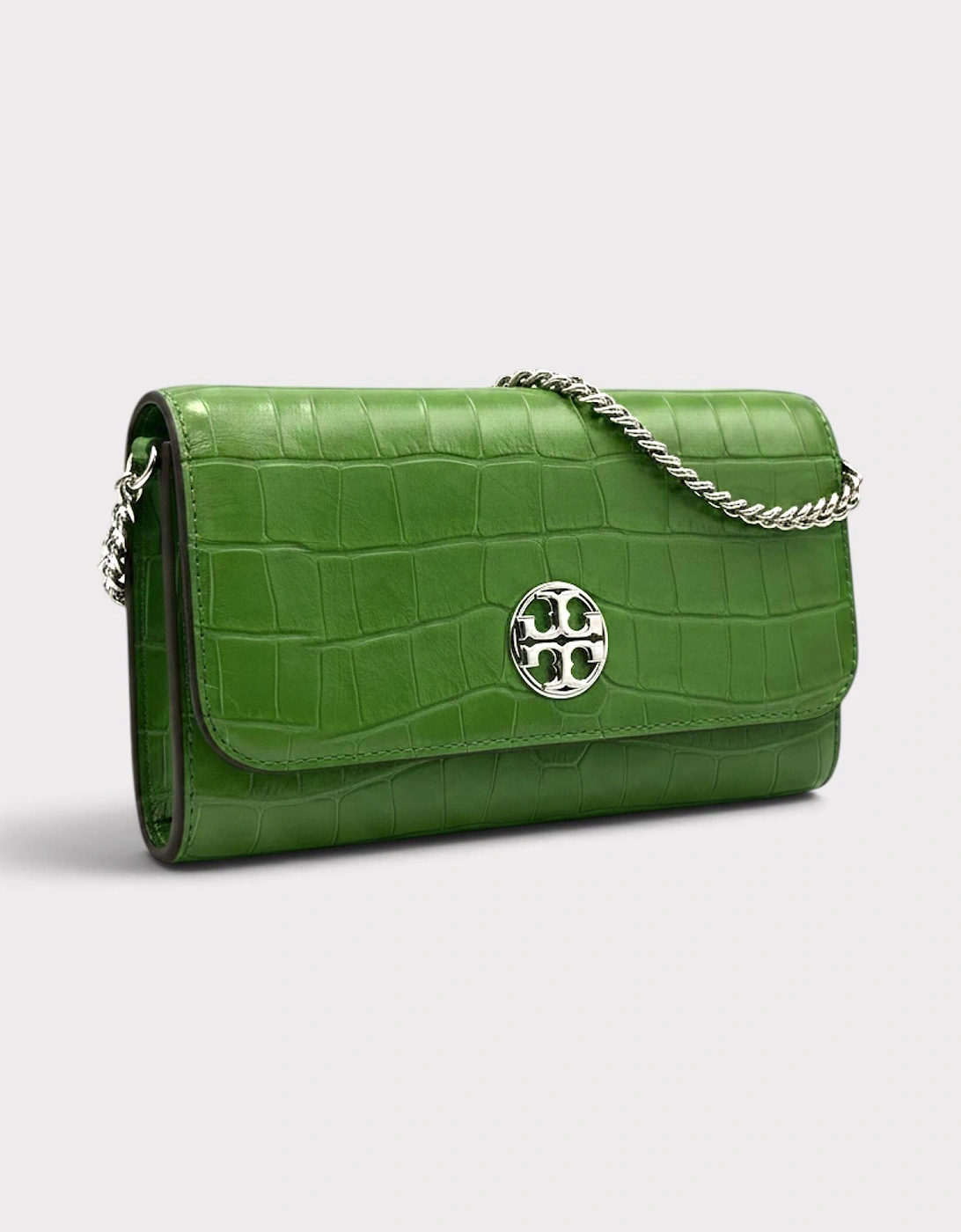 Willa Embossed Chain Wallet Palm Green