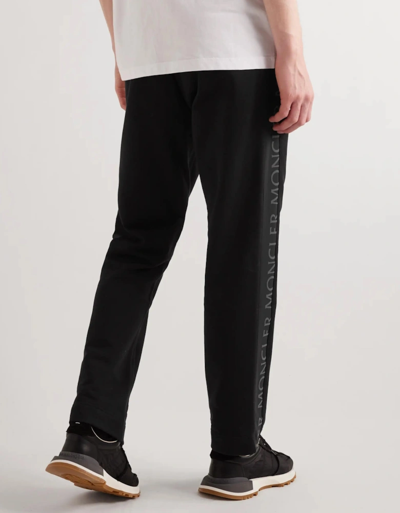 MONCLER TAPE LOGO SWEATPANTS BLACK